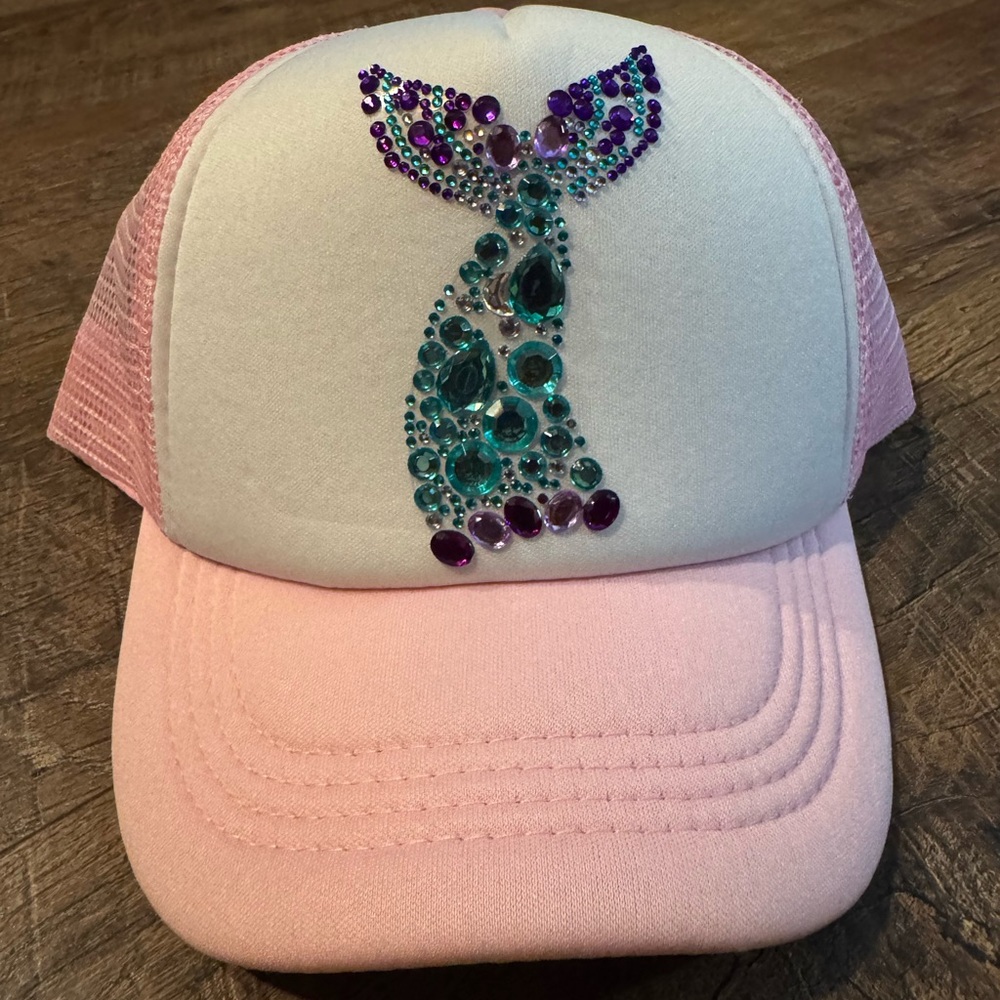 Hobby Lobby Pink and White Mermaid Tail Hat